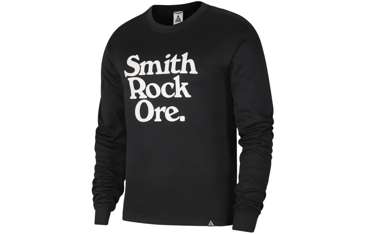 Nike T-Shirts Men's Black Crew Neck Moderate Straight Fit