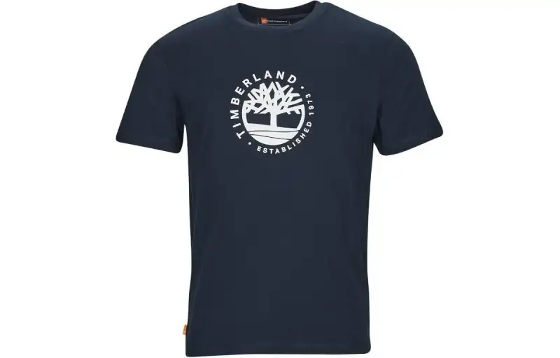 Timberland T Shirts Men's Blue Crew Neck Moderate Straight Fit