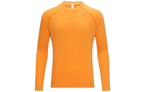 Reebok T Shirts Men's Orange Crew Neck Moderate Straight Fit