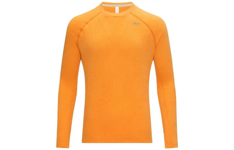 Reebok T Shirts Men's Orange Crew Neck Moderate Straight Fit