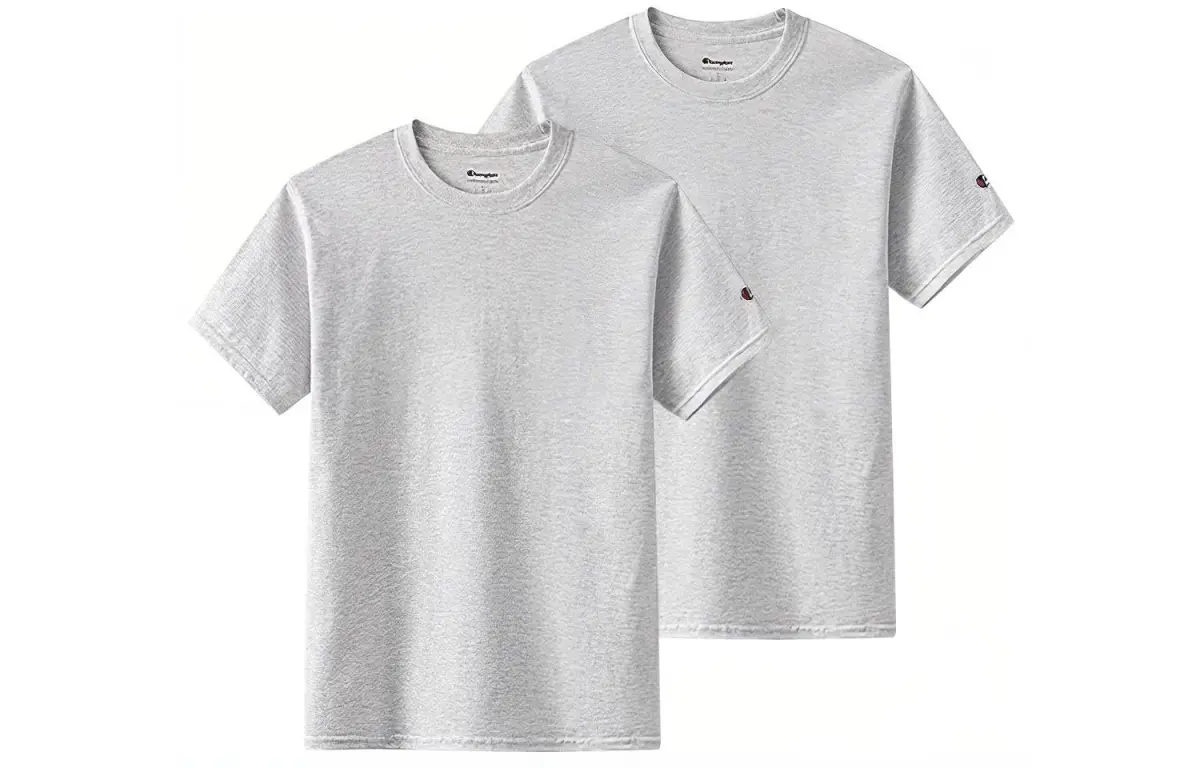 Champion T Shirt Unisex 2 Pack Silver Gray