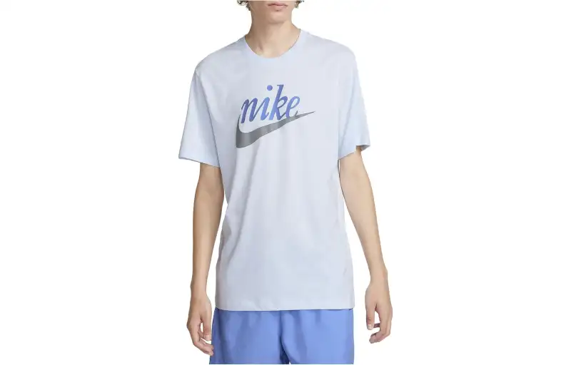 Nike T Shirts Men's Soccer Gray Crew Neck Moderate Straight Fit
