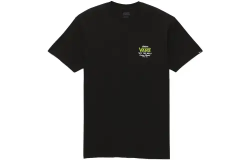 Vans T Shirts Unisex Black Crew Neck Moderate Straight Fit