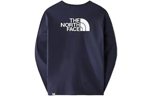 THE NORTH FACE T Shirts Men's Navy Blue Crew Neck Moderate Straight Fit