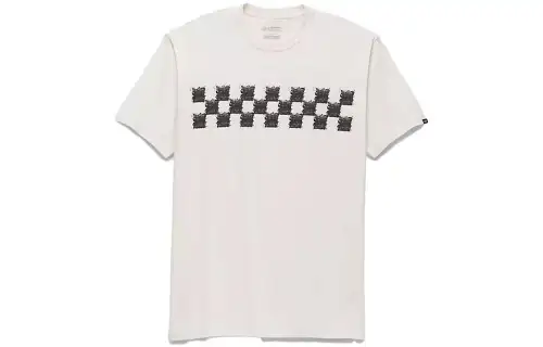 Vans T Shirts Unisex Natural Crew Neck Moderate Straight Fit