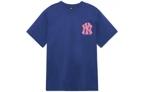 MLB SS23 Drop Shoulder Sleeve T Shirt Unisex Blue