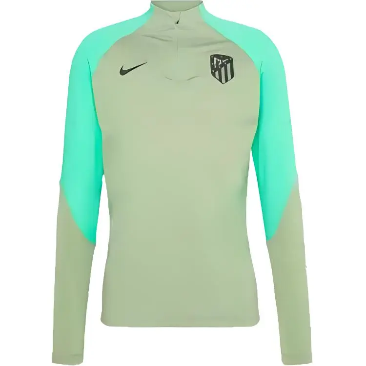 Nike T-Shirts Men's Oil Green Stand Collar Moderate Straight Fit
