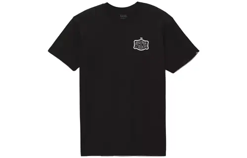 Vans T Shirts Unisex Black Crew Neck Moderate Straight Fit
