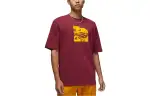 Nike T Shirts Men's Red Crew Neck Moderate Straight Fit