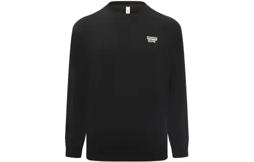Reebok T Shirts Unisex Black Crew Neck Moderate Straight Fit