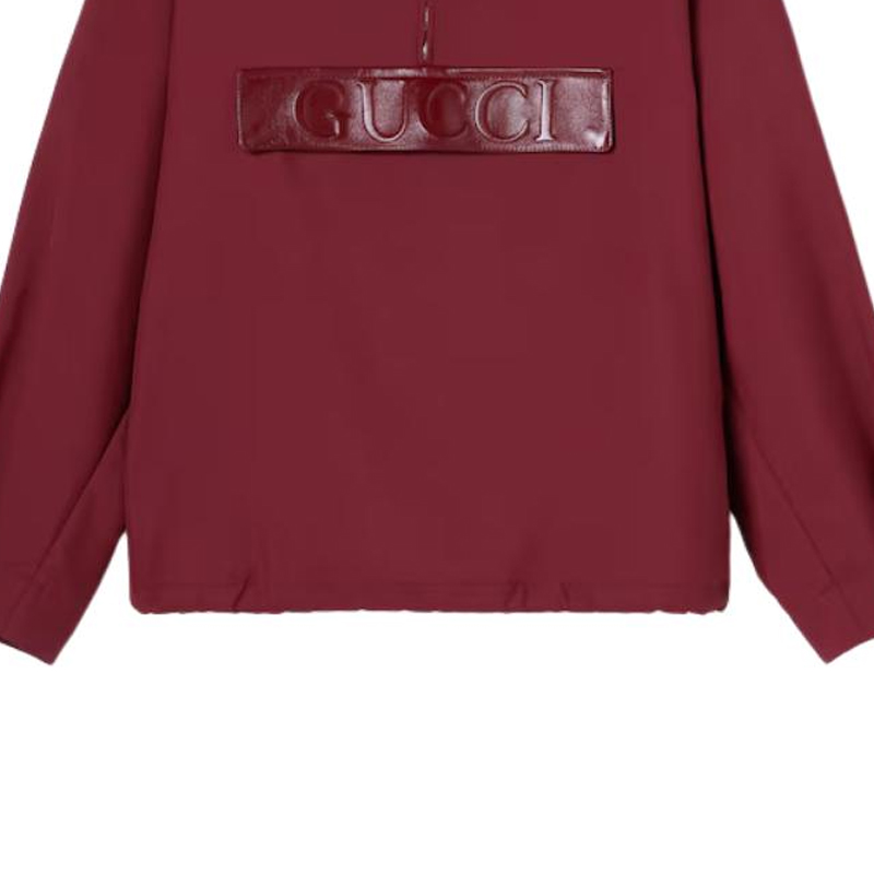 Женская куртка Gucci SS25 (бордовая) — фото 3
