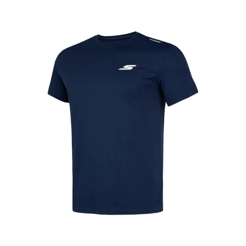 Skechers Comfortable Technology Collection T Shirt Men's Marine Collegiate Blue