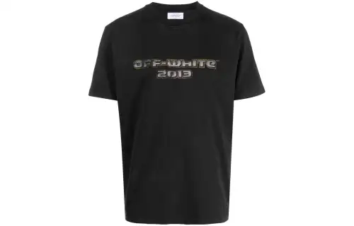 OFF WHITE Logo Printed Crewneck T Shirt