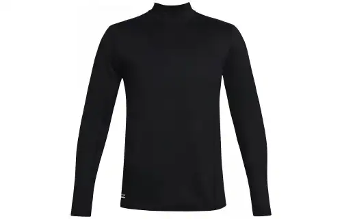 Under Armour ColdGear T Shirts Men's Black Crew Neck Moderate Straight Fit