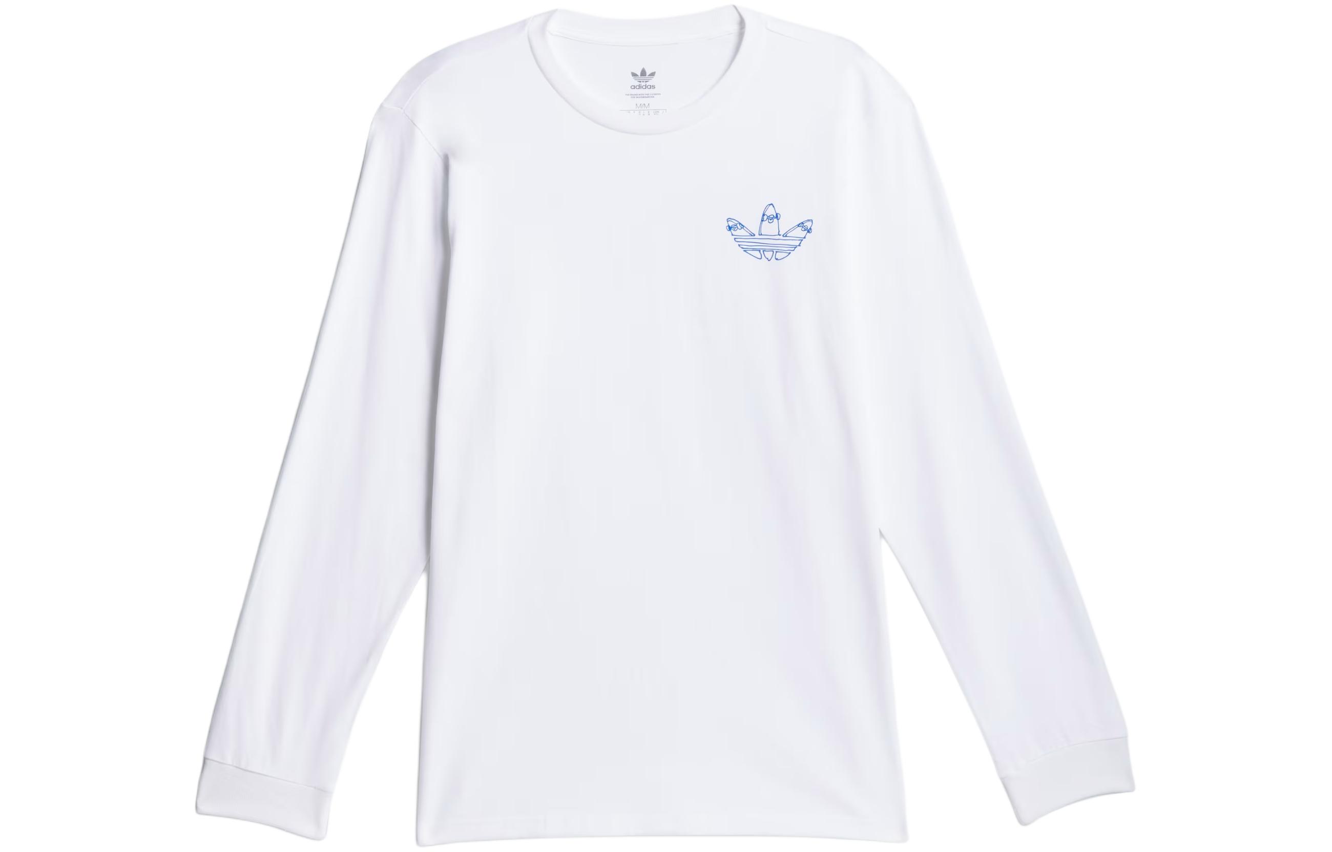 Adidas Originals Henry Jones Graphic Long Sleeve Tee T Shirt Men's White