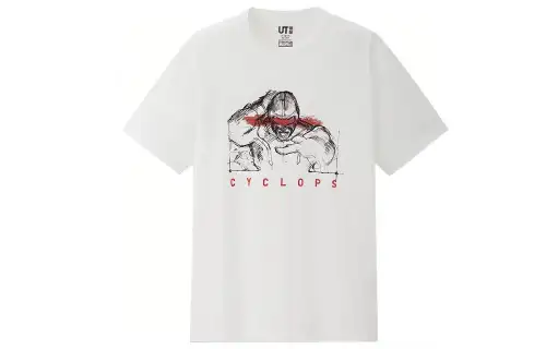 UNIQLO T Shirts Unisex White Crew Neck Moderate