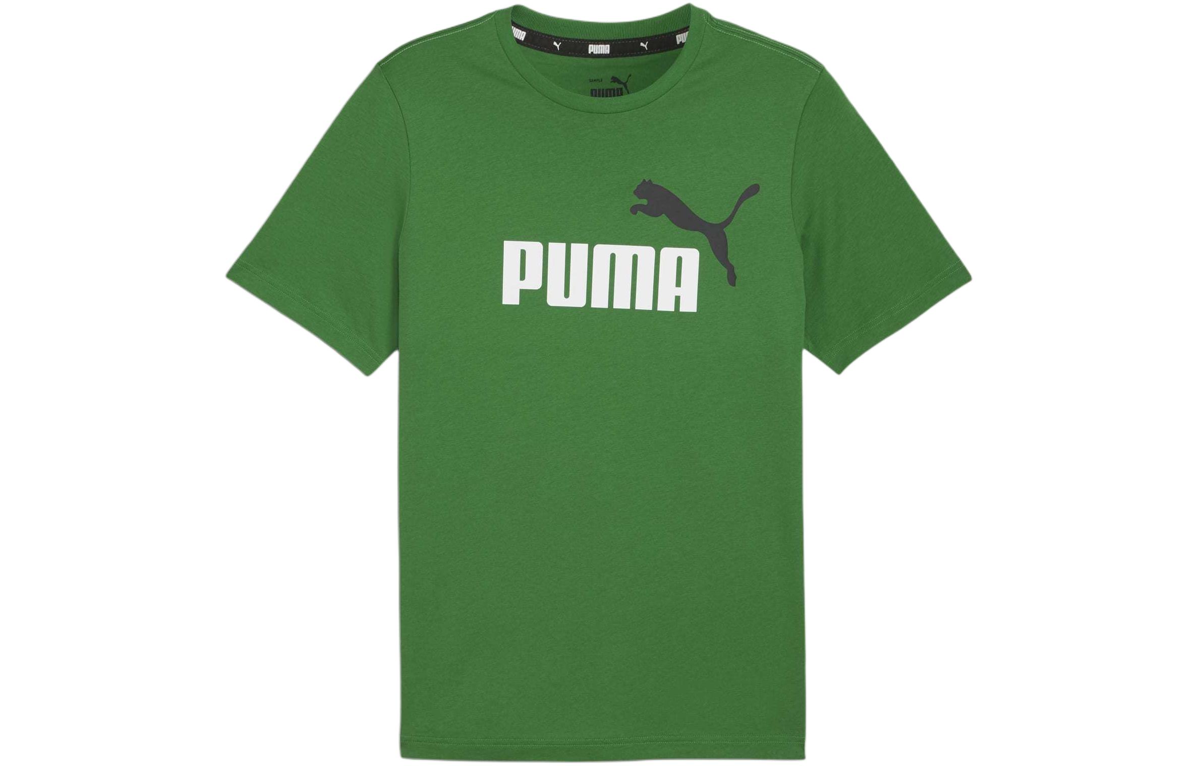 PUMA Essentials+2 Colour Logo Men's Tee T Shirt Men's Archive Green