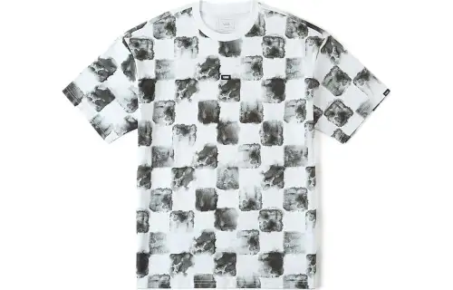 PUMA T Shirt Unisex Black White Checkerboard