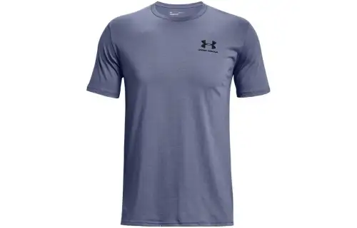 Under Armour T Shirts Men's Blue Purple Crew Neck Moderate Straight Fit