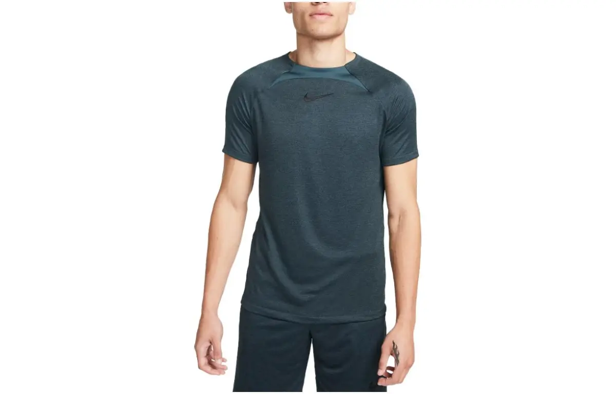 Nike T-Shirts Men's Dark Blue Crew Neck Moderate Straight Fit