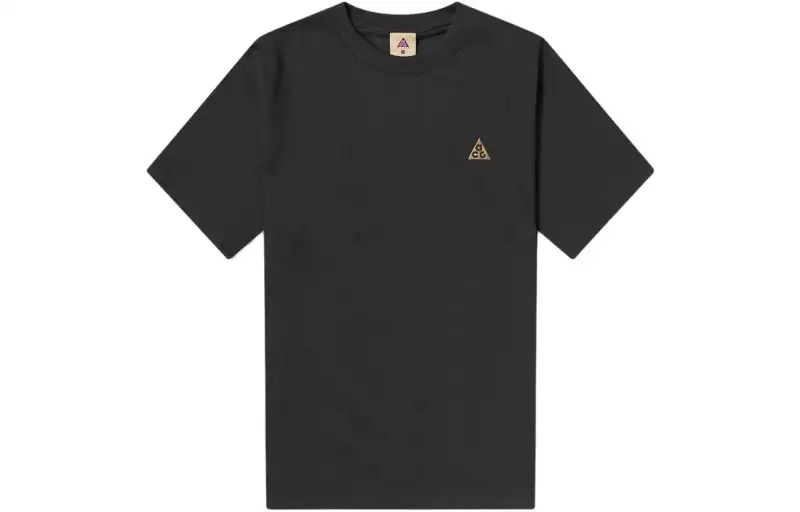 Nike T Shirts Men's Black Crew Neck Moderate Straight Fit