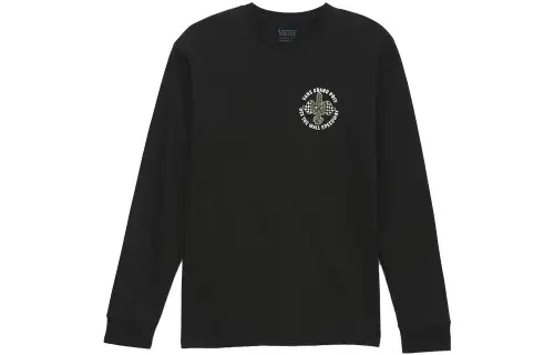 Vans GRAND PRIX T Shirts Unisex Black Crew Neck Moderate Straight Fit