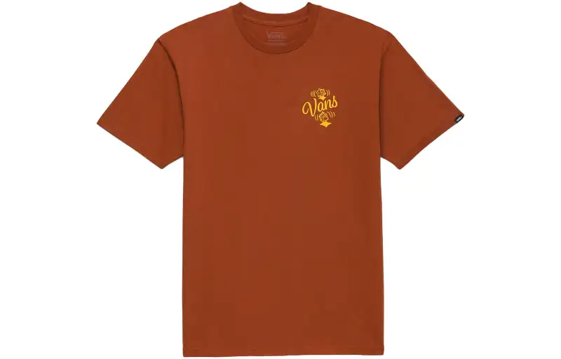 Vans SIXTY SIXERS CLUB SS T Shirts Unisex Red Crew Neck Moderate Straight Fit