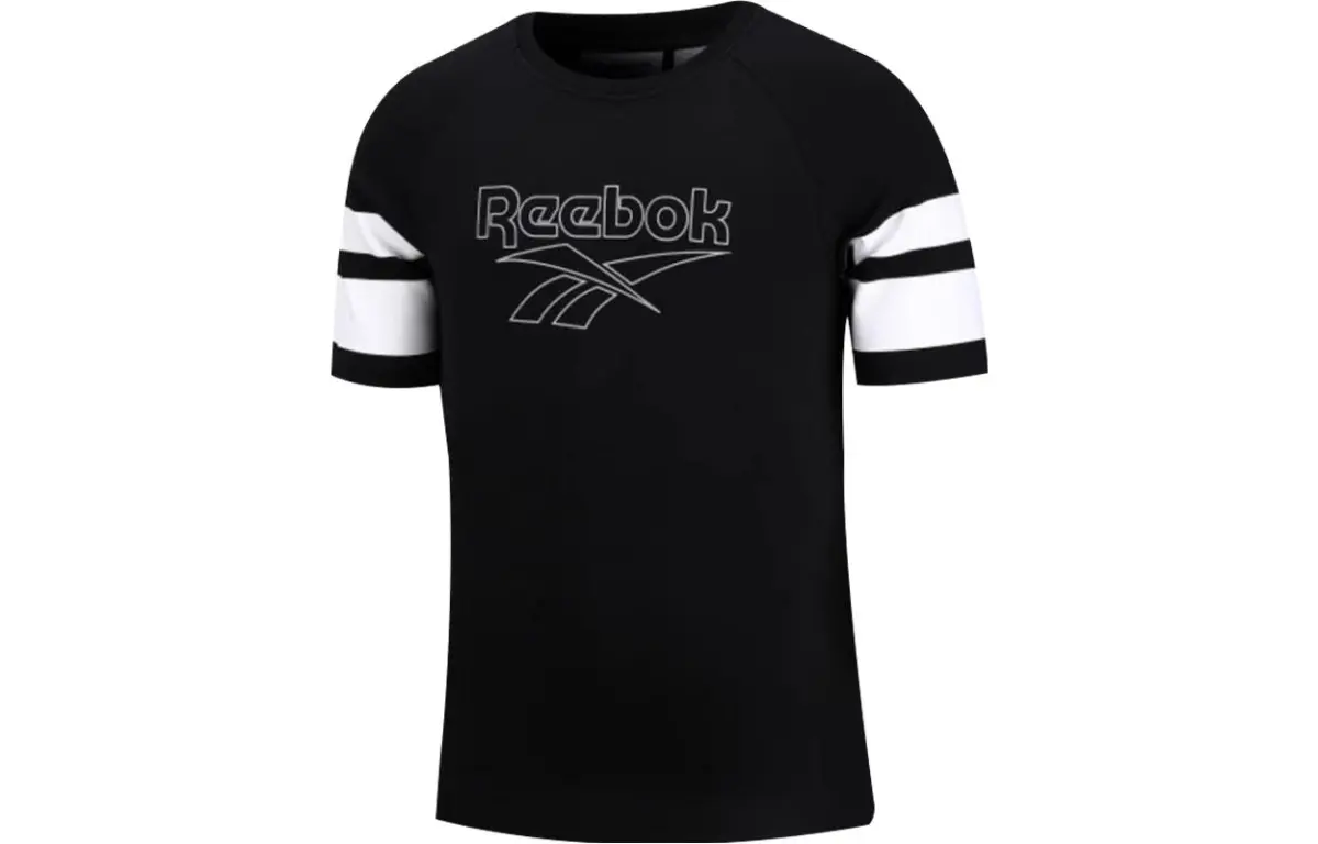 Reebok T-Shirts Men's Black Crew Neck Moderate