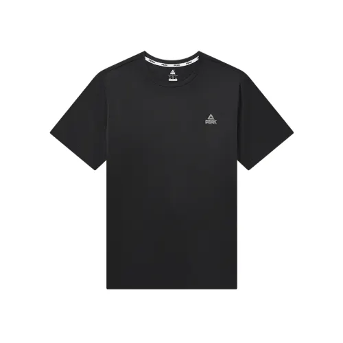 PEAK T Shirts Men's Black Heather Gray Crew Neck Thin