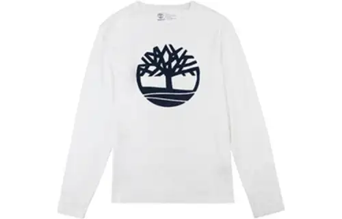 Timberland T Shirts Men's White Crew Neck Moderate Straight Fit