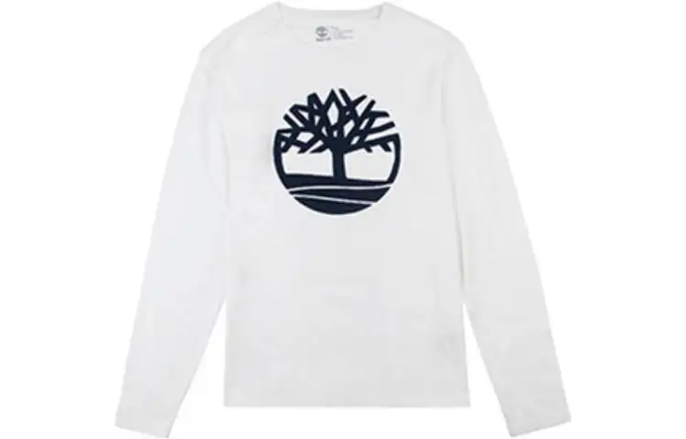 Timberland T Shirts Men's White Crew Neck Moderate Straight Fit