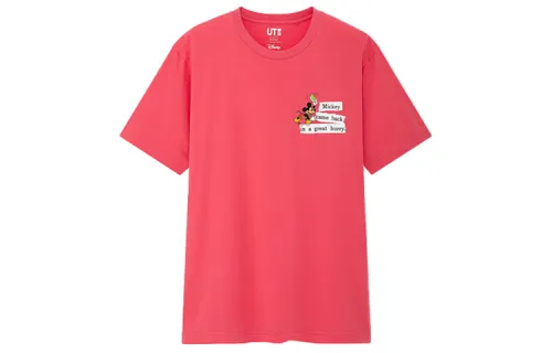 UNIQLO T Shirt Unisex Peach Pink
