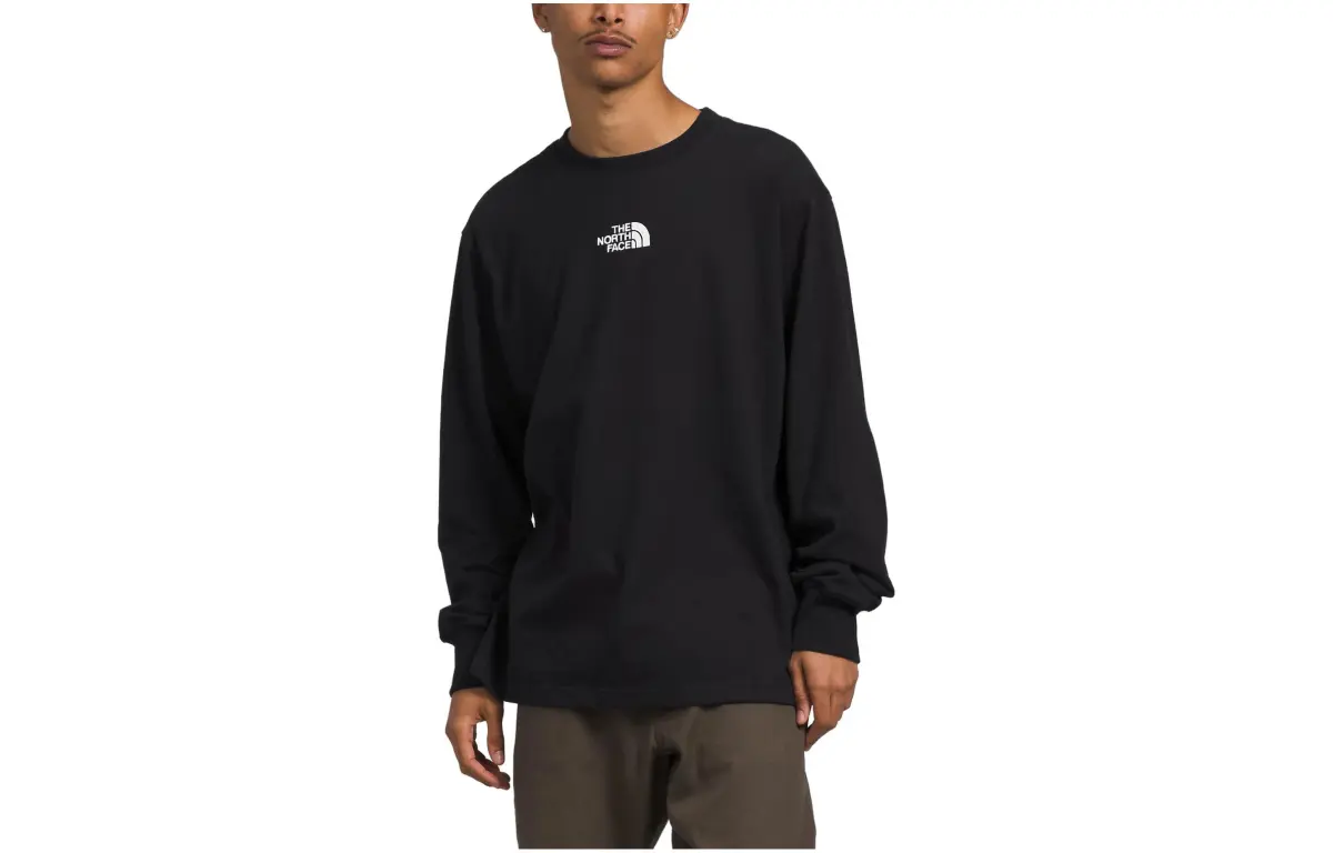 THE NORTH FACE T-Shirts Men's Black Crew Neck Moderate Straight Fit