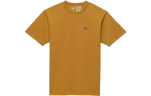 Vans T Shirts Unisex Gold Crew Neck Moderate Straight Fit