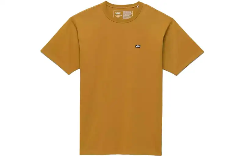 Vans T Shirts Unisex Gold Crew Neck Moderate Straight Fit