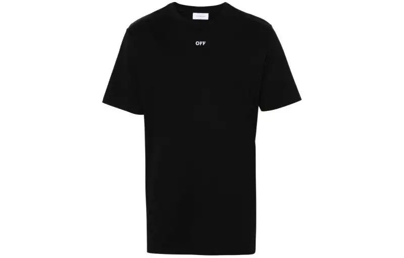 OFF-WHITE logo-embroidered cotton T-shirt