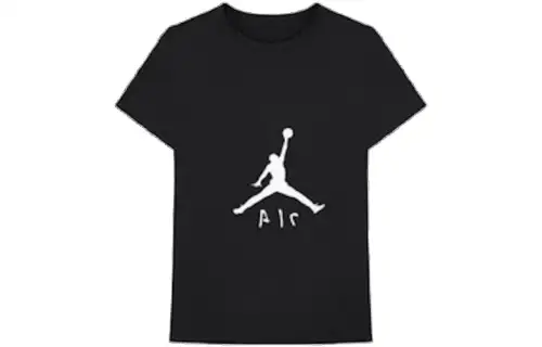 Travis Scott T Shirts Men's Black Crew Neck Moderate Straight Fit