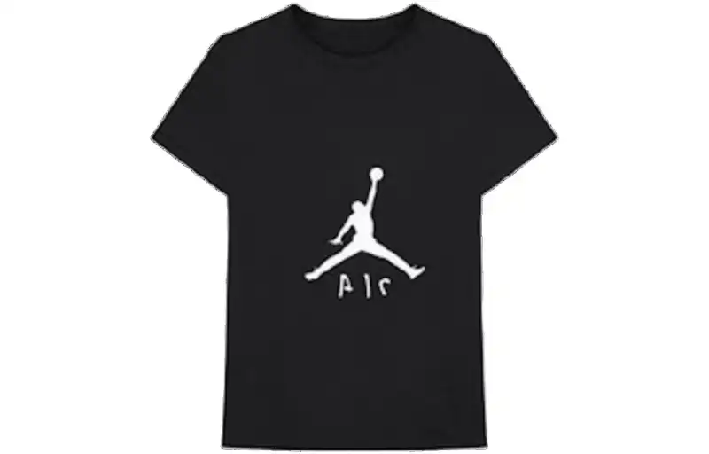 Travis Scott T Shirts Men's Black Crew Neck Moderate Straight Fit