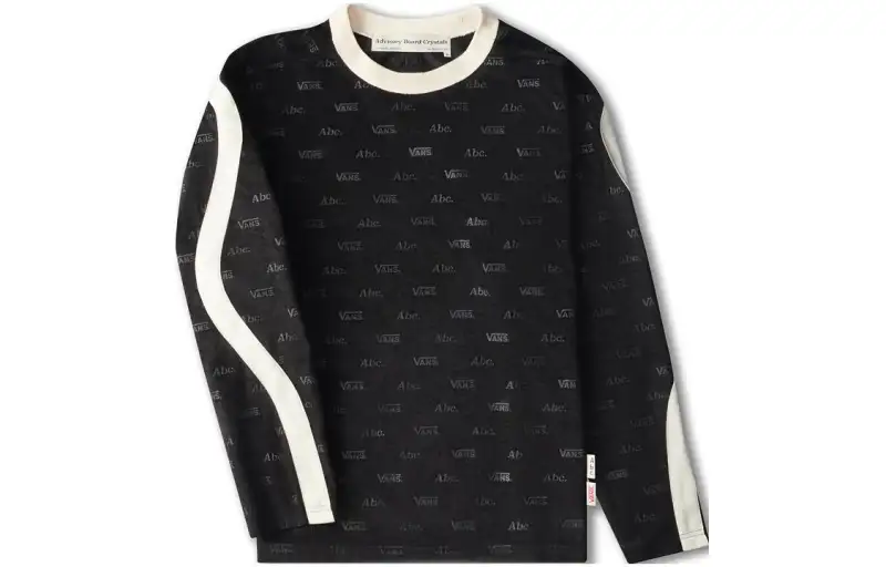 Vans T Shirts Unisex Beige Black Crew Neck Moderate Straight Fit