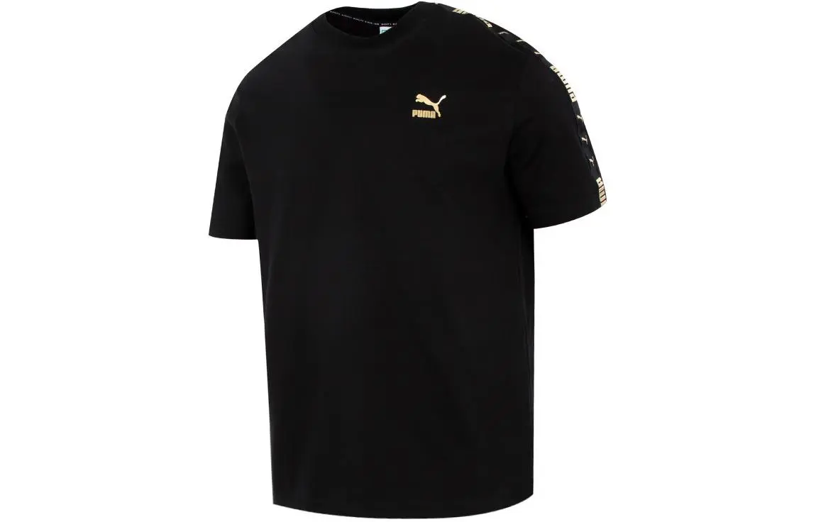 PUMA Drop Shoulder Sleeve T Shirt Unisex Black