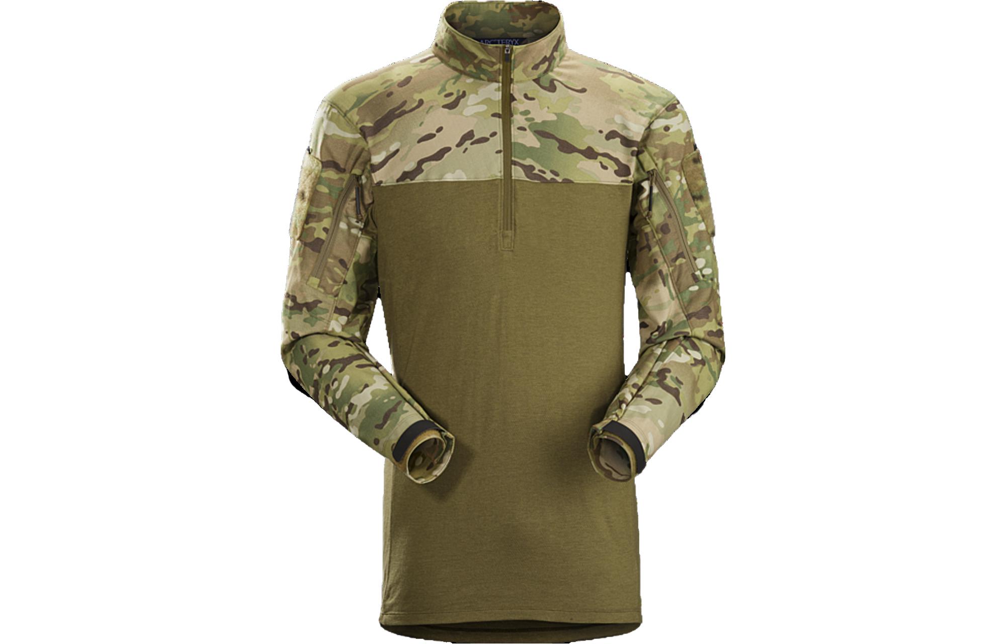 Arcteryx Archaeopteryx LEAF ASSAULT SHIRT LT military bird PRO-MISSION outdoor military tactical camouflage stand collar long-sleeved T-shirt men's green
