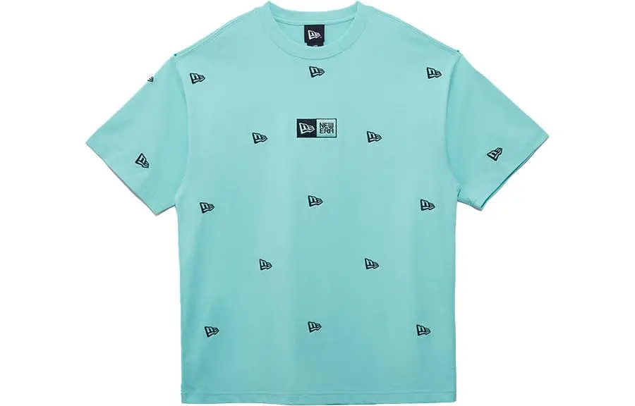 New Era T-Shirts Unisex Blue Crew Neck Moderate Straight Fit