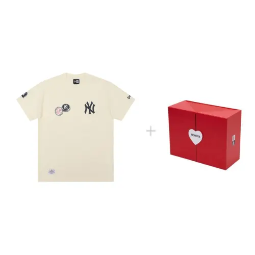 New Era New York Yankees Logo Print Casual Crew Neck Short Sleeved T Shirts Unisex