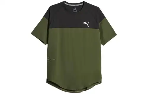 PUMA T Shirt Men's Black Green Multicolor