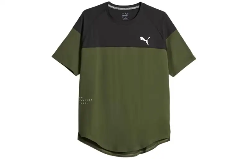 PUMA T Shirt Men's Black Green Multicolor
