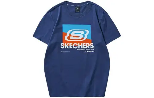 Skechers Basic Casual Collection T Shirt Men's Medieval Blue