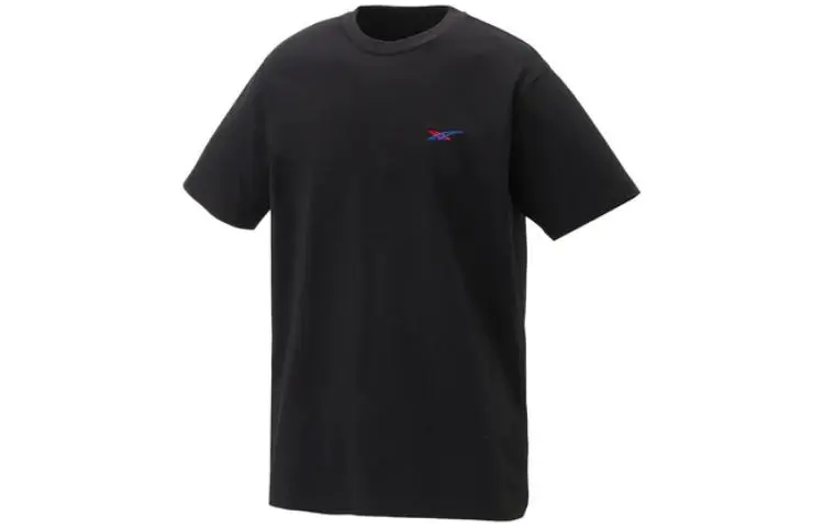 Onitsuka Tiger T-Shirts Unisex Black Crew Neck Moderate Straight Fit