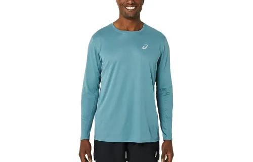ASICS T Shirts Men's Mist Cyan Crew Neck Moderate Other
