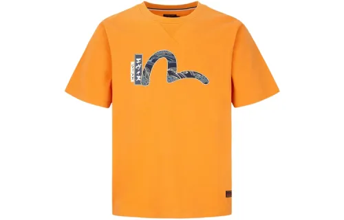EVISU T Shirts Men's Brick Crew Neck Moderate Straight Fit
