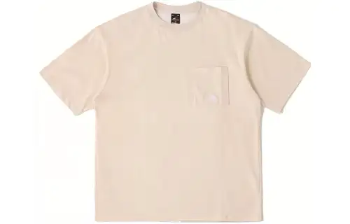 New Balance T Shirts Men's Light Beige Crew Neck Moderate Straight Fit